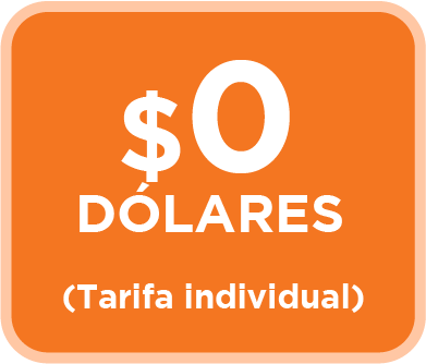$0 dolares (tarifa individual)