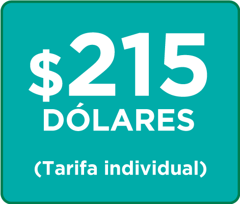 $80 dolares (tarifa individual)
